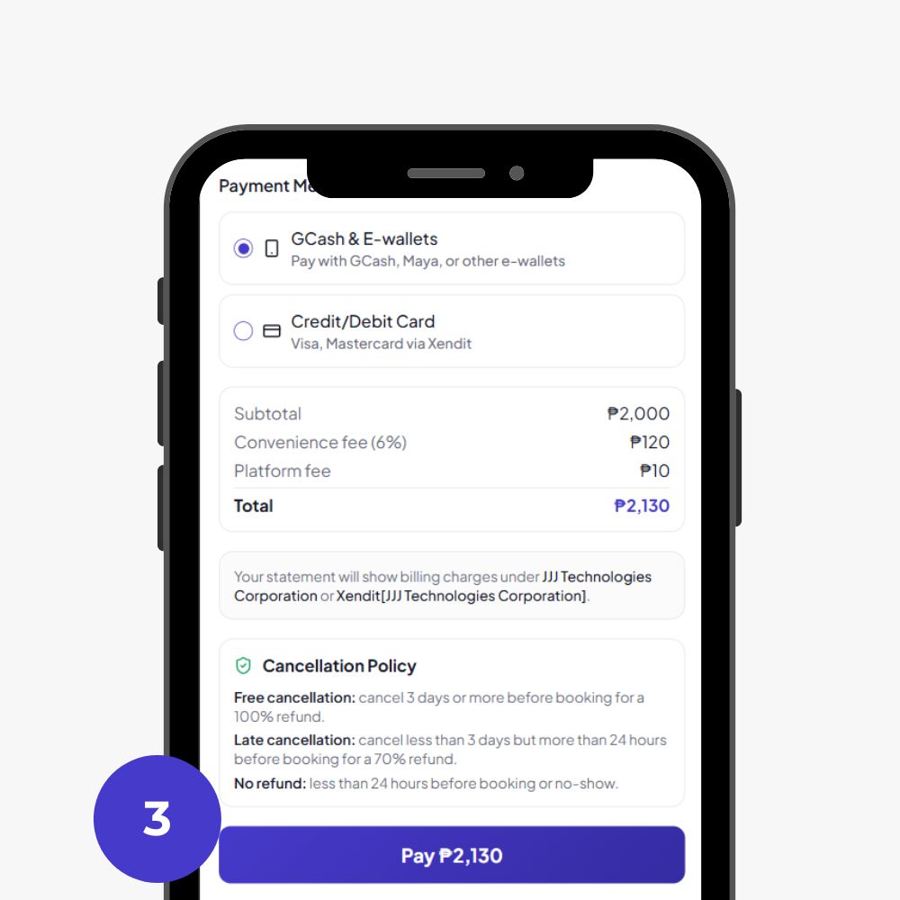 Book & Pay Securely. Complete your booking with our secure payment options.